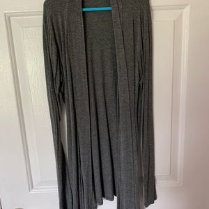 long grey cardigan